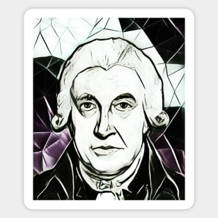 James Watt Black And White Portrait | James Watt Artwork 3 Sticker